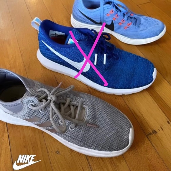 Adidas shoes and purple Nike 8-8.5 - Picture 1 of 1